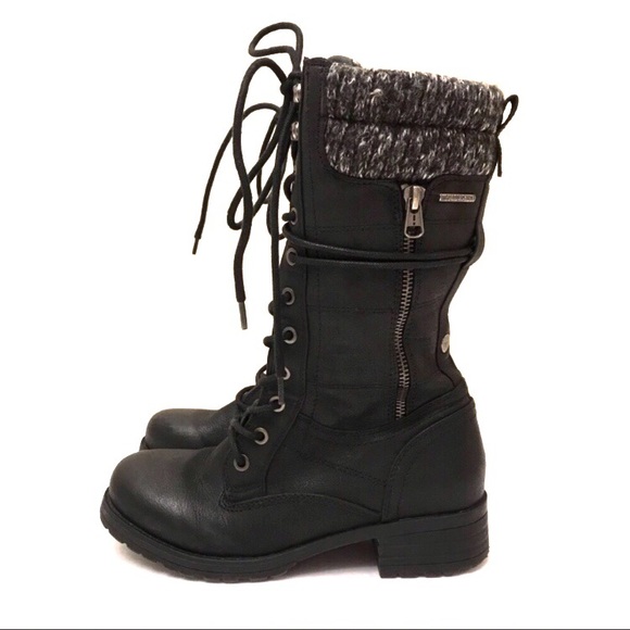Black tall lace up boots size 7 - Picture 14 of 14